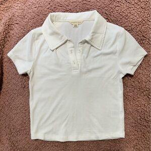 Crop polo tee